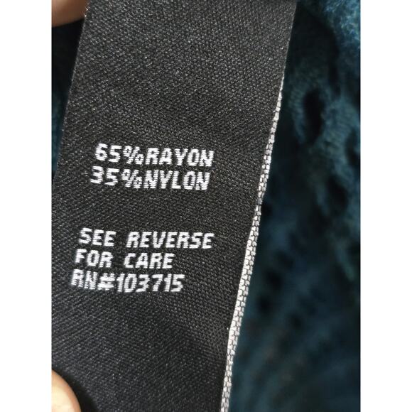 💙 Nanette Lepore Teal Dream Dress - Size S Knit & Crochet Chic 💙 Retro Preppy - Picture 5 of 7